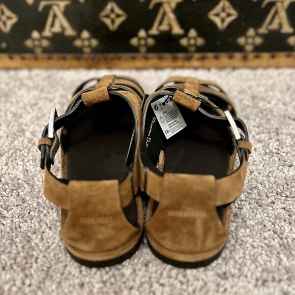 Massimo Dutti Brown Suede Fisherman Shoes, NEW - Picture 2 of 6